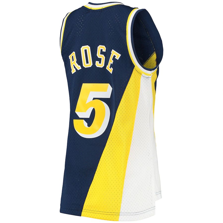 IN.Pacers #5 Jalen Rose Women's 1996-97 Hardwood Classics Swingman Jersey Navy Stitched American Basketball Jersey
