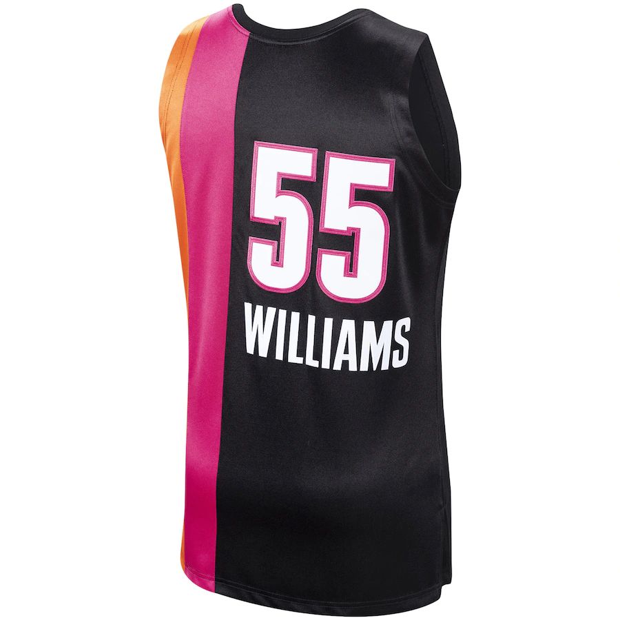 M.Heat #55 Jason Williams 2005-06 Hardwood Classics Swingman Jersey Icon Edition Black Stitched American Basketball Jersey