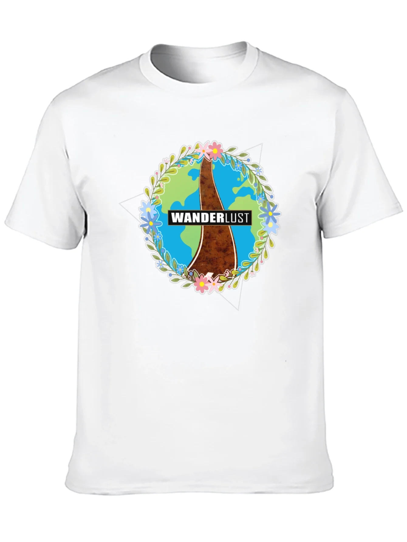 Wanderlust Earth Graphic Black T-Shirt