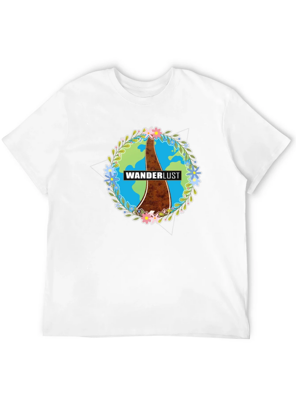 Wanderlust Earth Graphic Black T-Shirt