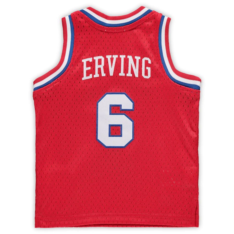 PH.76ers #6 Julius Erving Infant 1982-83 Hardwood Classics Retired Player Jersey  Red Stitched American Basketball Jersey