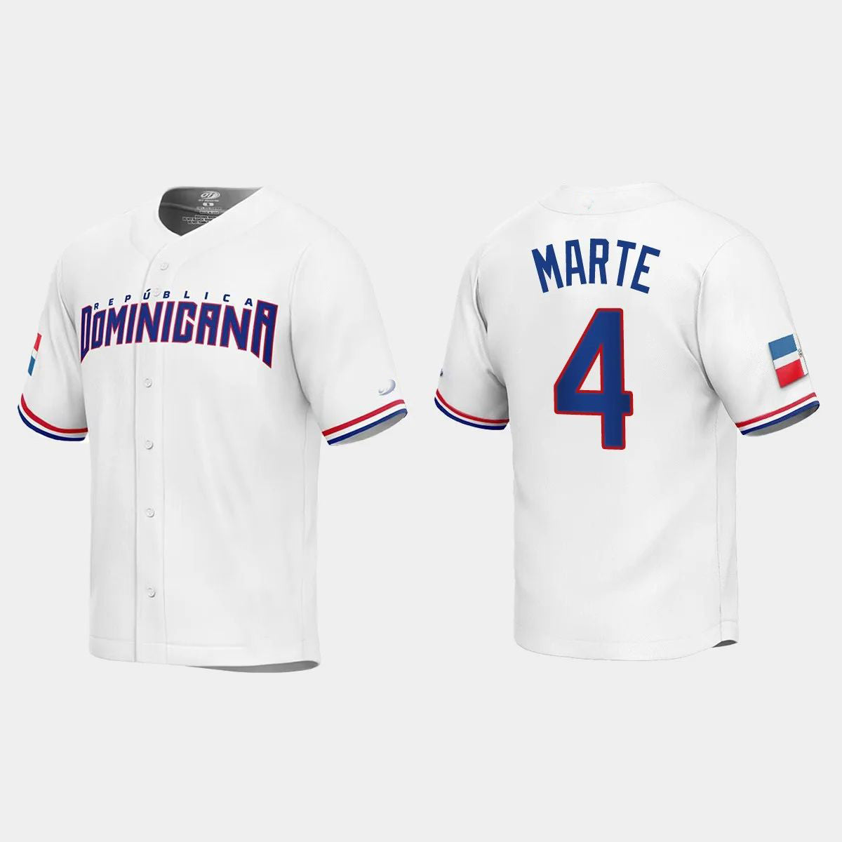 #4 KETEL MARTE DOMINICAN REPUBLIC BASEBALL 2023 WORLD BASEBALL CLASSIC REPLICA JERSEYC WHITE Stitches Baseball Jerseys
