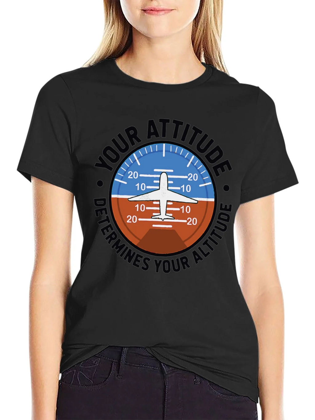Attitude Determines Altitude Pilot T-Shirt