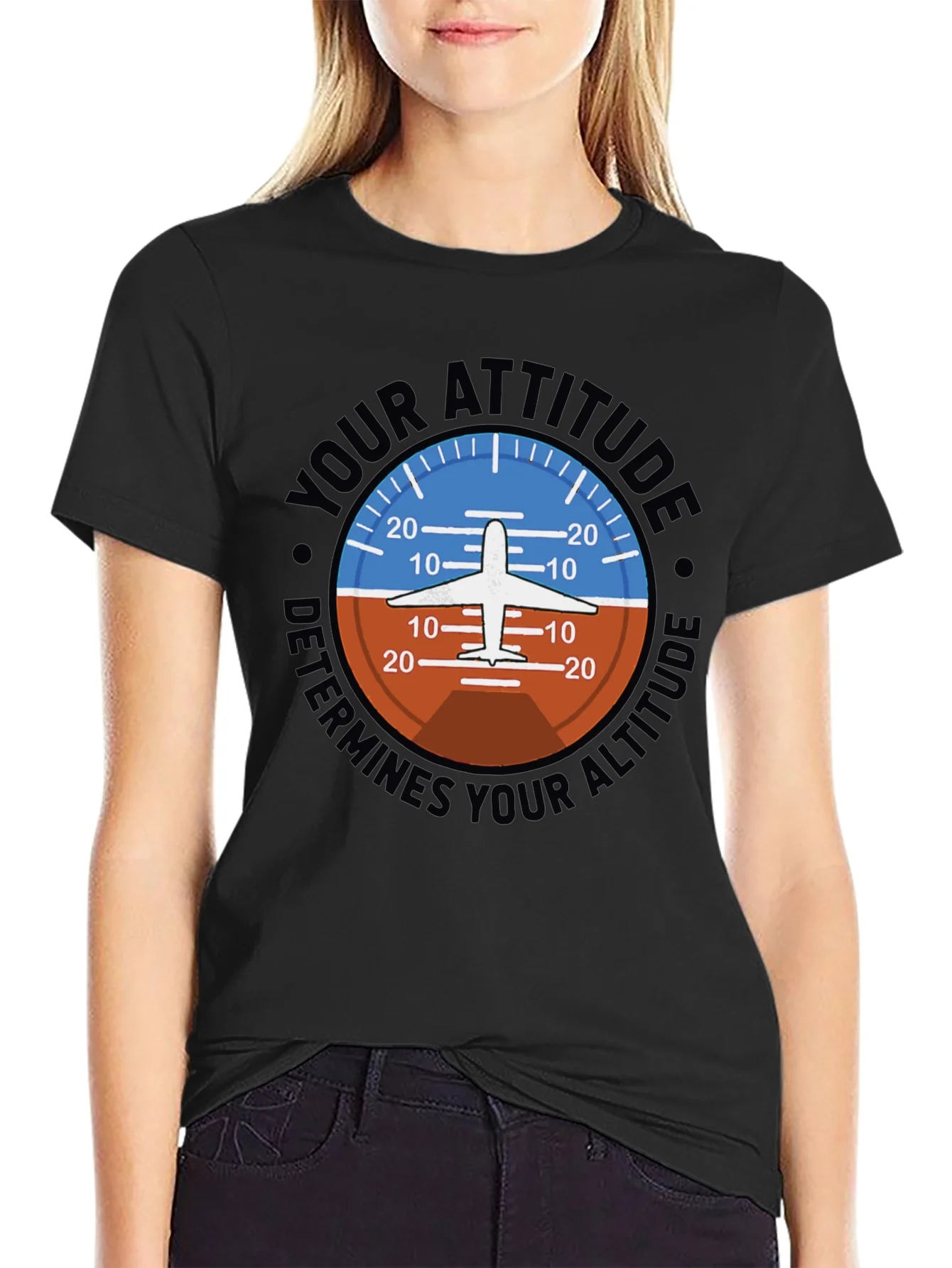 Attitude Determines Altitude Pilot T-Shirt