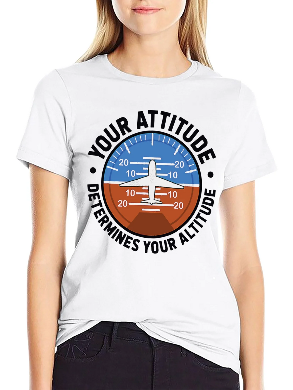 Attitude Determines Altitude Pilot T-Shirt
