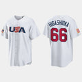 #66 KYLE HIGASHIOKA NEW YORK YANKEES 2023 WORLD BASEBALL CLASSIC USA REPLICA JERSEYC WHITE Stitches Baseball Jerseys