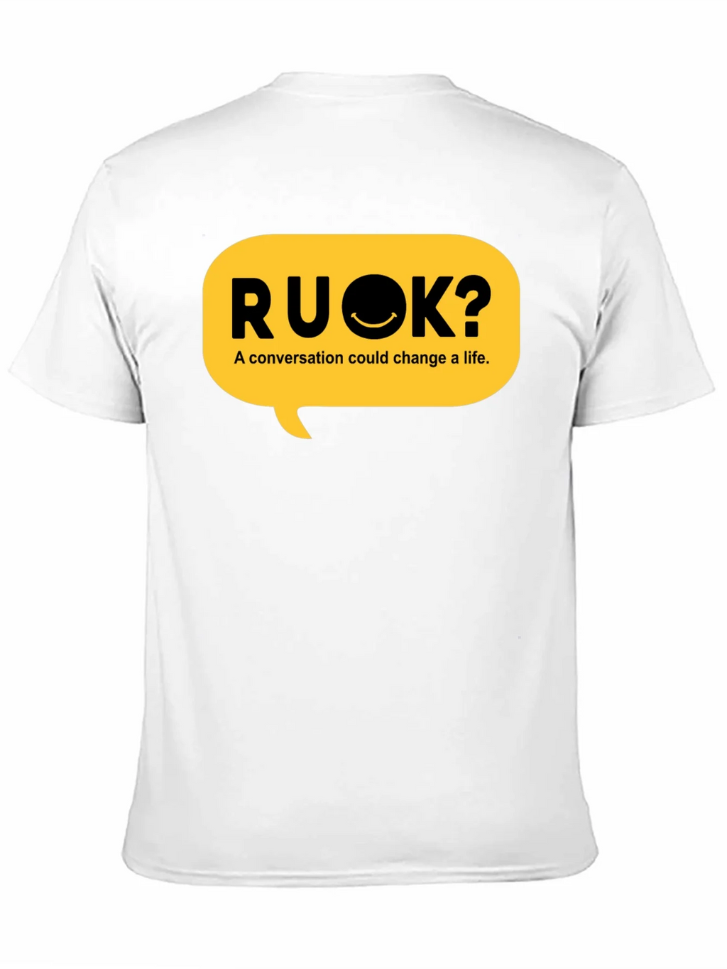 RU OK? Black Graphic T-Shirt - Conversation Starter