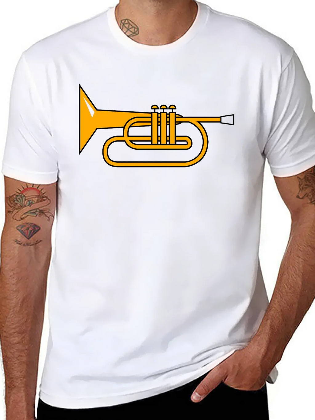Trumpet Graphic T-Shirt - Music Lover Tee