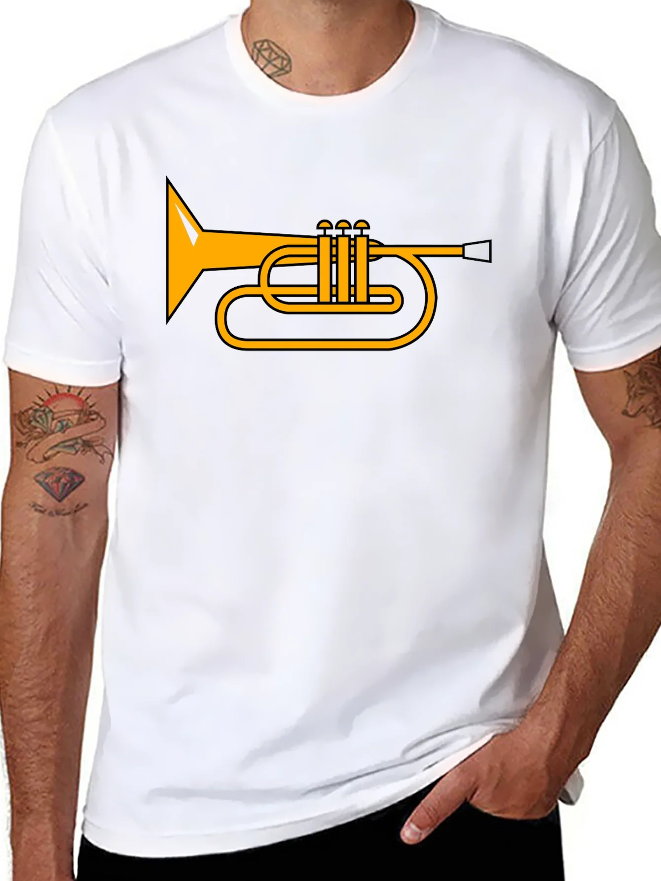 Trumpet Graphic T-Shirt - Music Lover Tee