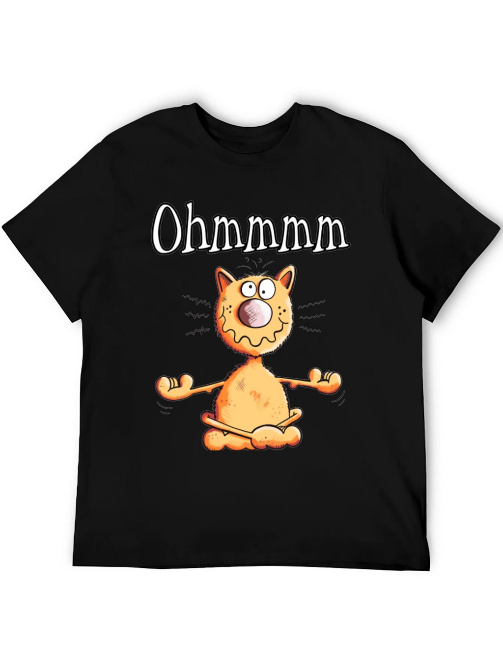 Ohm Cat T-Shirt - Funny Yoga Meditation Tee