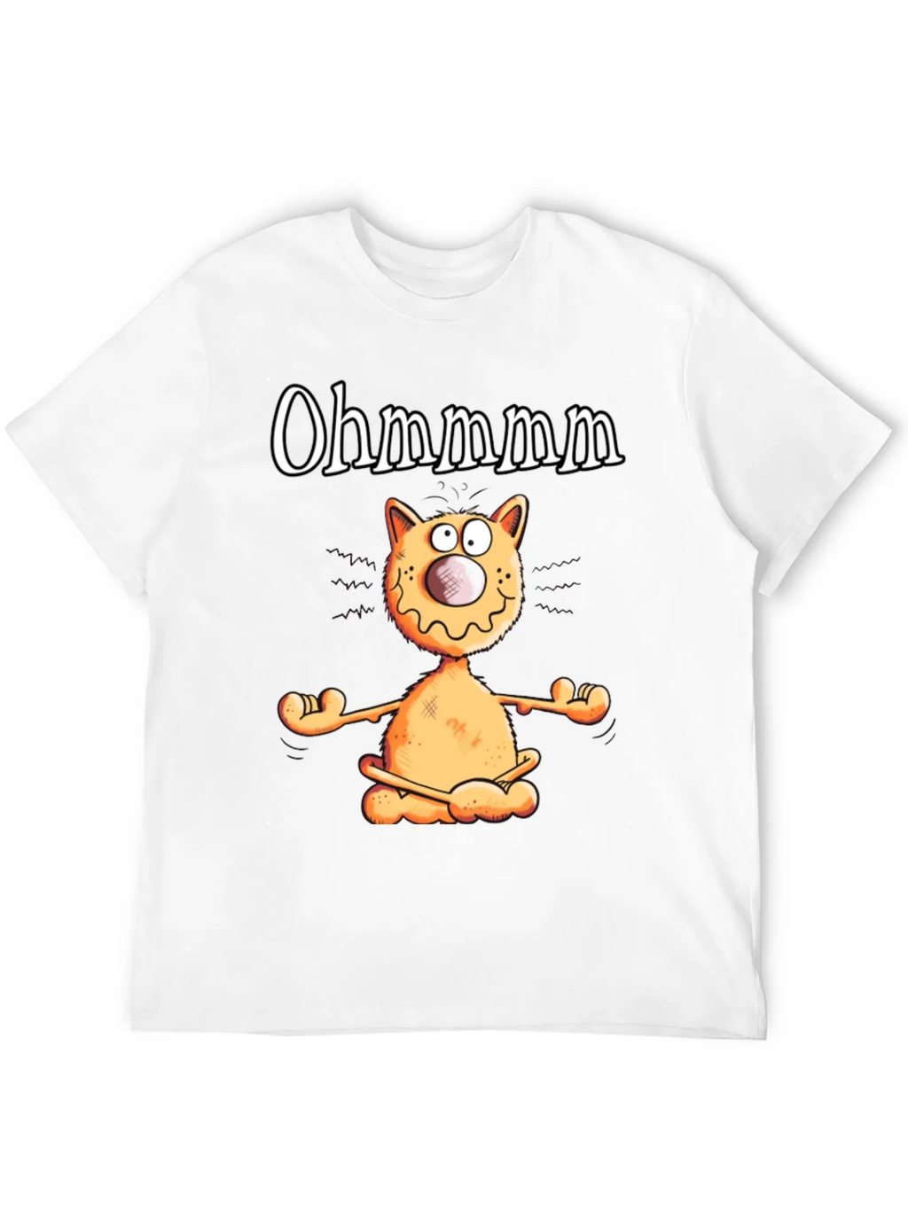 Ohm Cat T-Shirt - Funny Yoga Meditation Tee