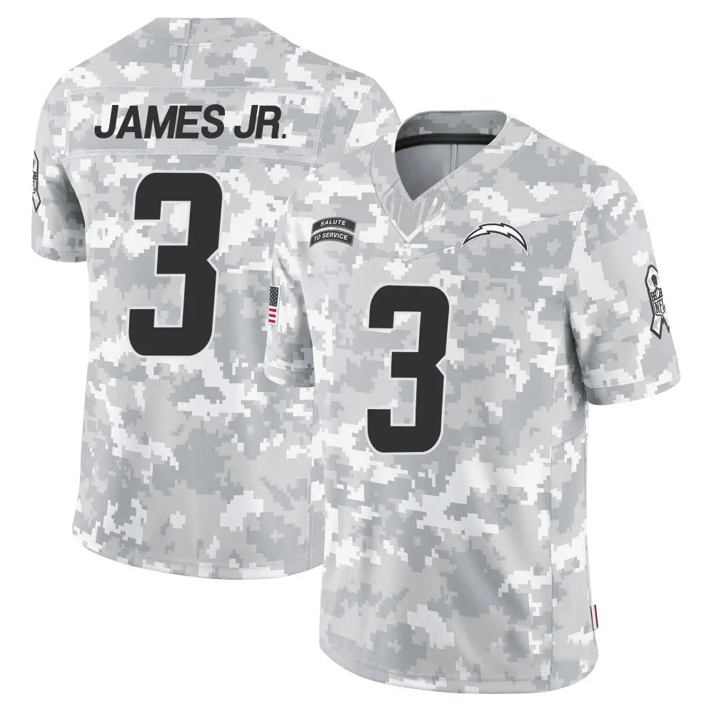 LA.Chargers Derwin James Jr. Player Arctic Camo Salute to Service Limited Football Jerseys