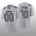 Custom L.Raiders Gray Atmosphere Game Jersey Stitched American Football Jerseys