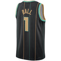 C.Hornets #1 LaMelo Ball Jordan Brand Unisex 2022-23 Swingman Jersey City Edition Black Stitched American Basketball Jersey