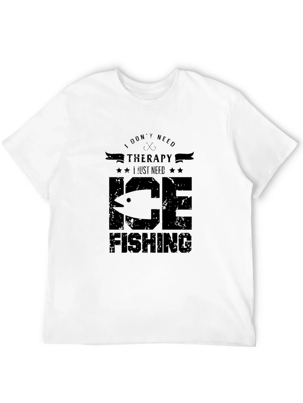 Ice Fishing Therapy Graphic T-Shirt