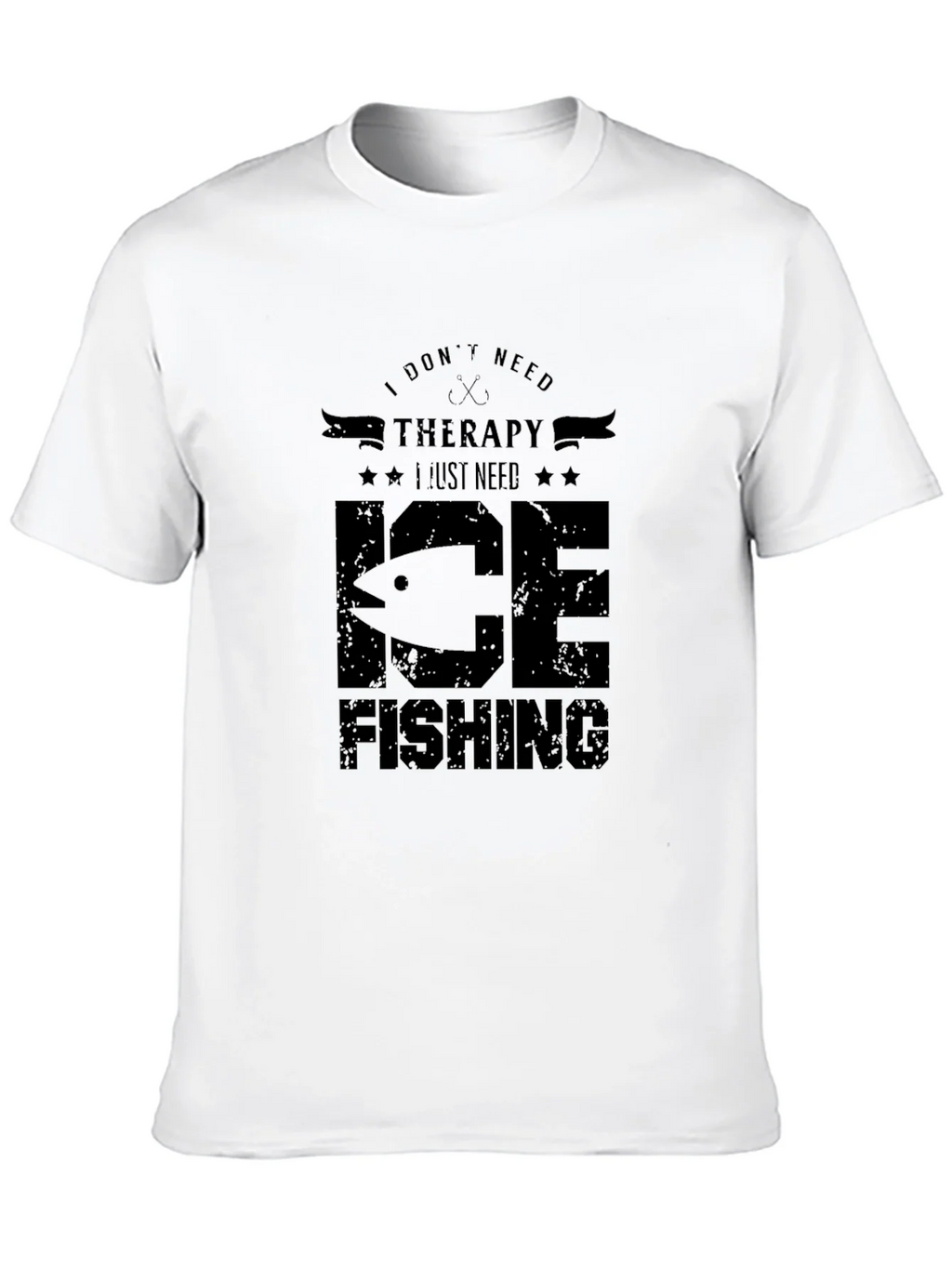 Ice Fishing Therapy Graphic T-Shirt