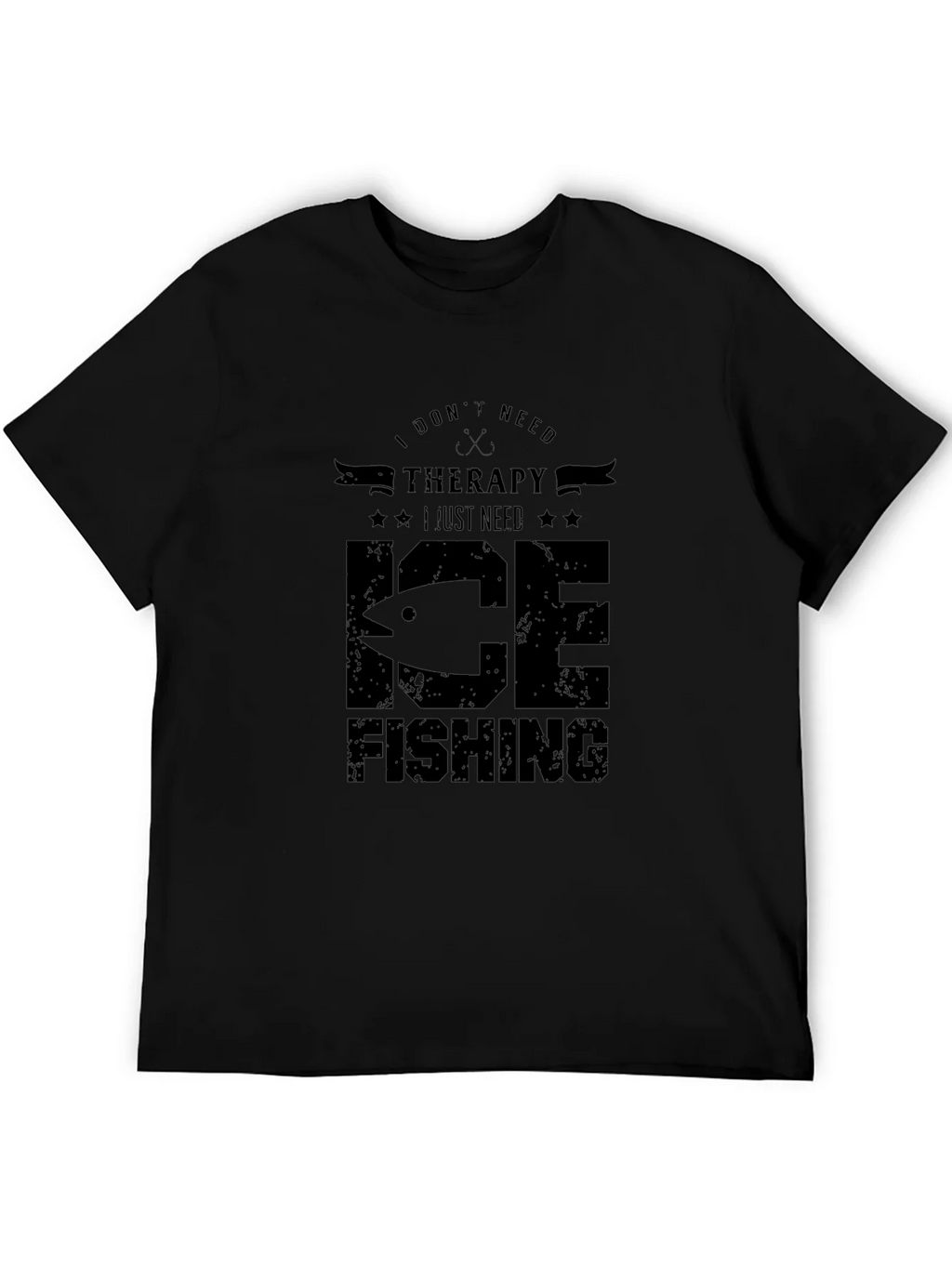 Ice Fishing Therapy Graphic T-Shirt