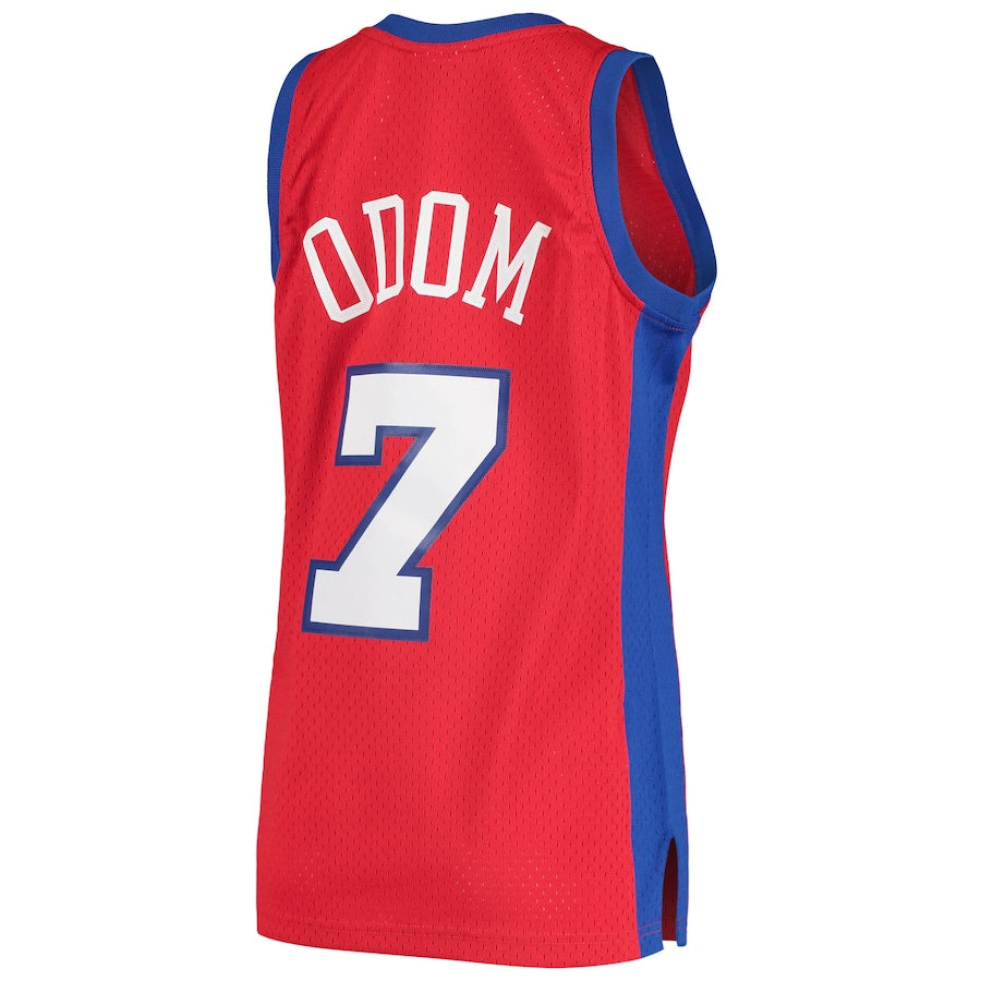 LA.Clippers #7 Lamar Odom 2000-01 Hardwood Classics Swingman Jersey Statement Edition Red Stitched American Basketball Jersey