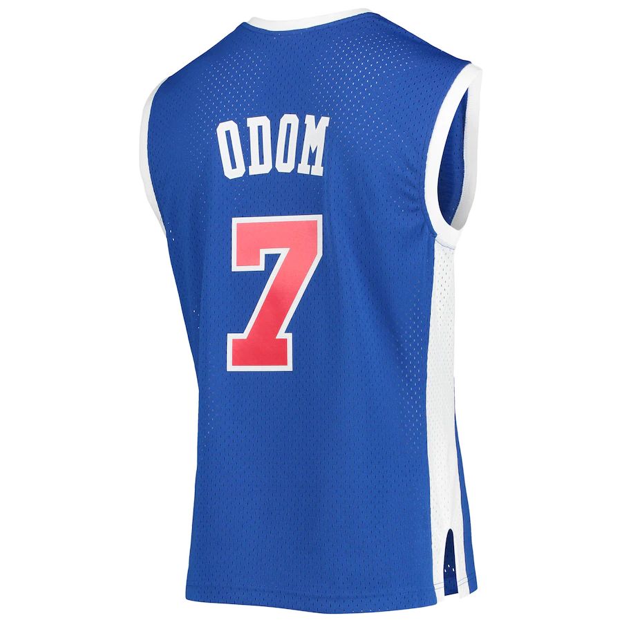 LA.Clippers #7 Lamar Odom 2002-03 Hardwood Classics Swingman Jersey Royal Stitched American Basketball Jersey