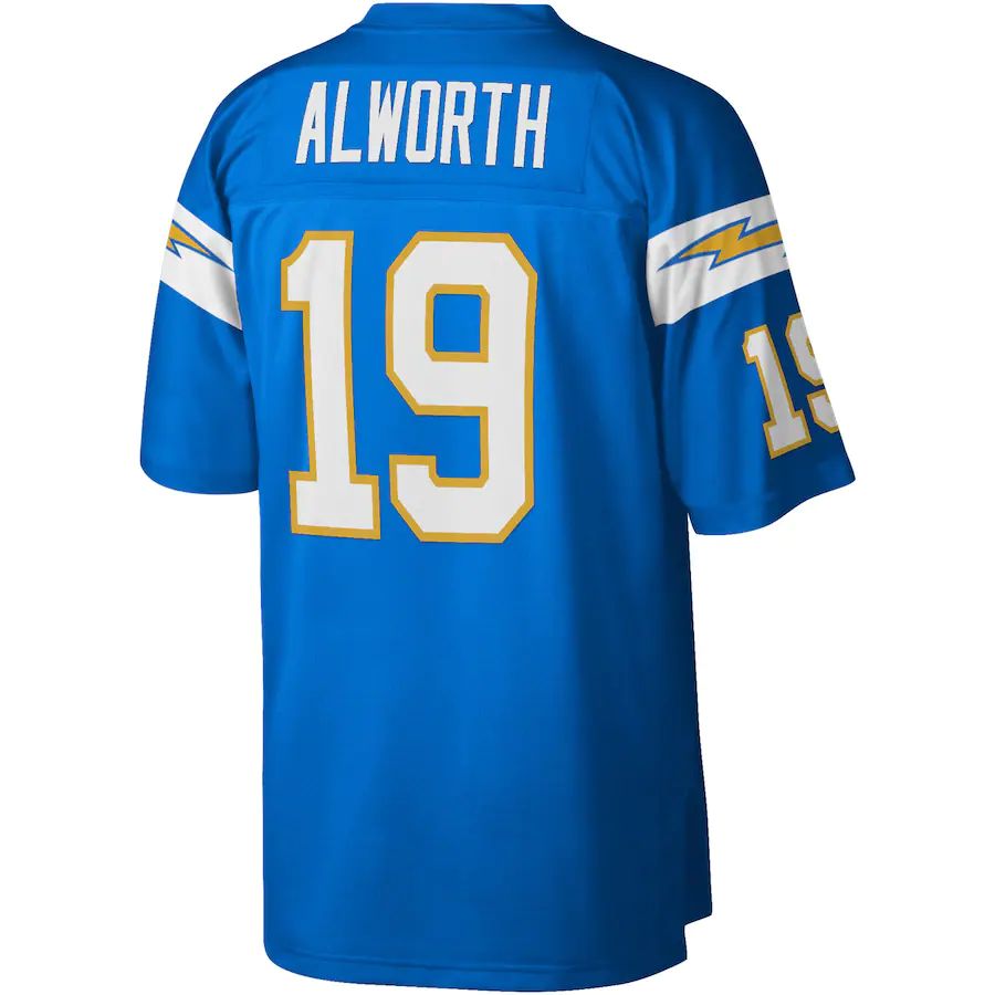 LA.Chargers #19 Lance Alworth Powder Blue Legacy Replica Jersey Stitched American Football Jerseys