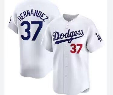 Los Angeles Dodgers #37 Teoscar Hernndez 2024 World Tour Seoul Series Home Limited Player Jersey - White Stitches Baseball Jerseys