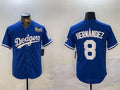 Los Angeles Dodgers #8 Enrique Hernndez Royal 2024 World Series Cool Base Stitched Baseball Jersey