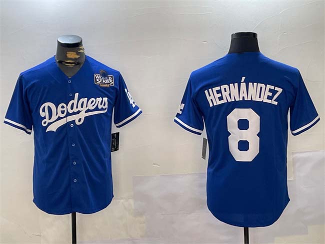 Los Angeles Dodgers #8 Enrique Hernndez Royal 2024 World Series Cool Base Stitched Baseball Jersey