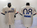 Los Angeles Dodgers #8 Kik Hernndez Cream 2024 City Connect Limited Stitched Baseball Jersey