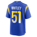 LA.Rams #51 Benton Whitley Royal Game Player Jersey Stitched American Football Jerseys