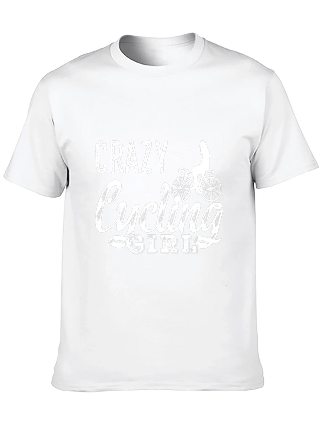 Crazy Cycling Girl T-Shirt - Black Cotton Tee