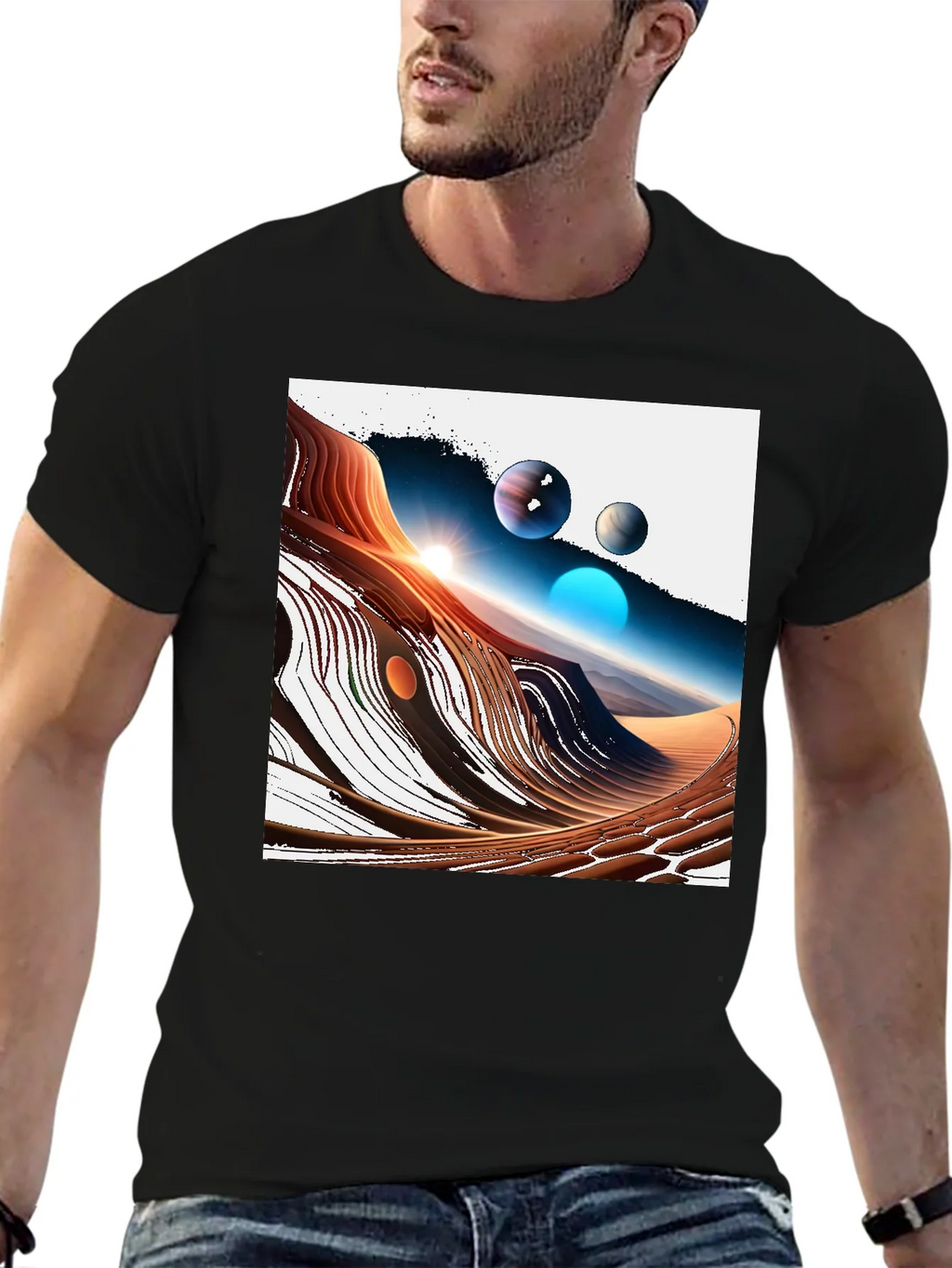 Cosmic Desert T-Shirt - Unique Graphic Tee