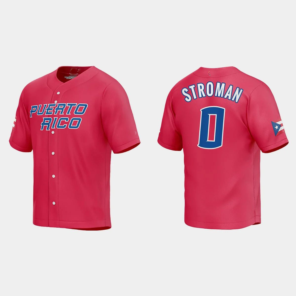 #0 MARCUS STROMAN PUERTO RICO BASEBALL 2023 WORLD BASEBALL CLASSIC JERSEYC RED Stitches Baseball Jerseys