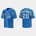 #20 MILES MASTROBUONI ITALY BASEBALL 2023 WORLD BASEBALL CLASSIC JERSEYC ROYAL Stitches Baseball Jerseys