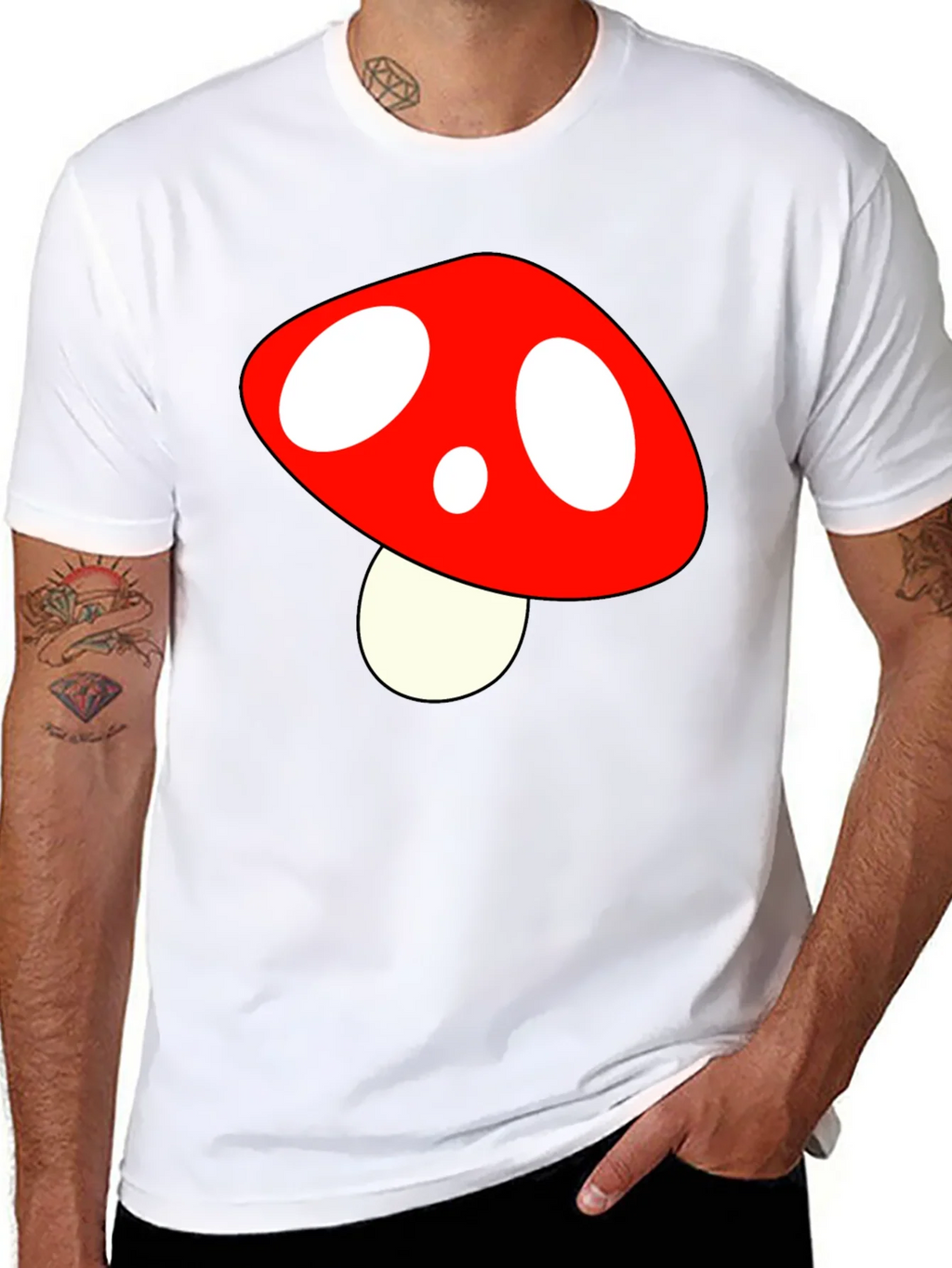 Mushroom Graphic Tee - Fun Stylish Black T-Shirt