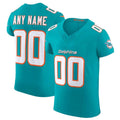 Custom M.Dolphins Aqua Scarlet Vapor F.U.S.E. Elite Jersey Stitched American Football Jerseys