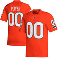 Custom M.Hurricanes Pick-A-Player NIL Replica Orange Football Jersey American Stitched College Jerseys