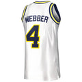 M.Wolverines #4 Chris Webber 1991-92 Authentic Jersey - White Stitched American College Jerseys