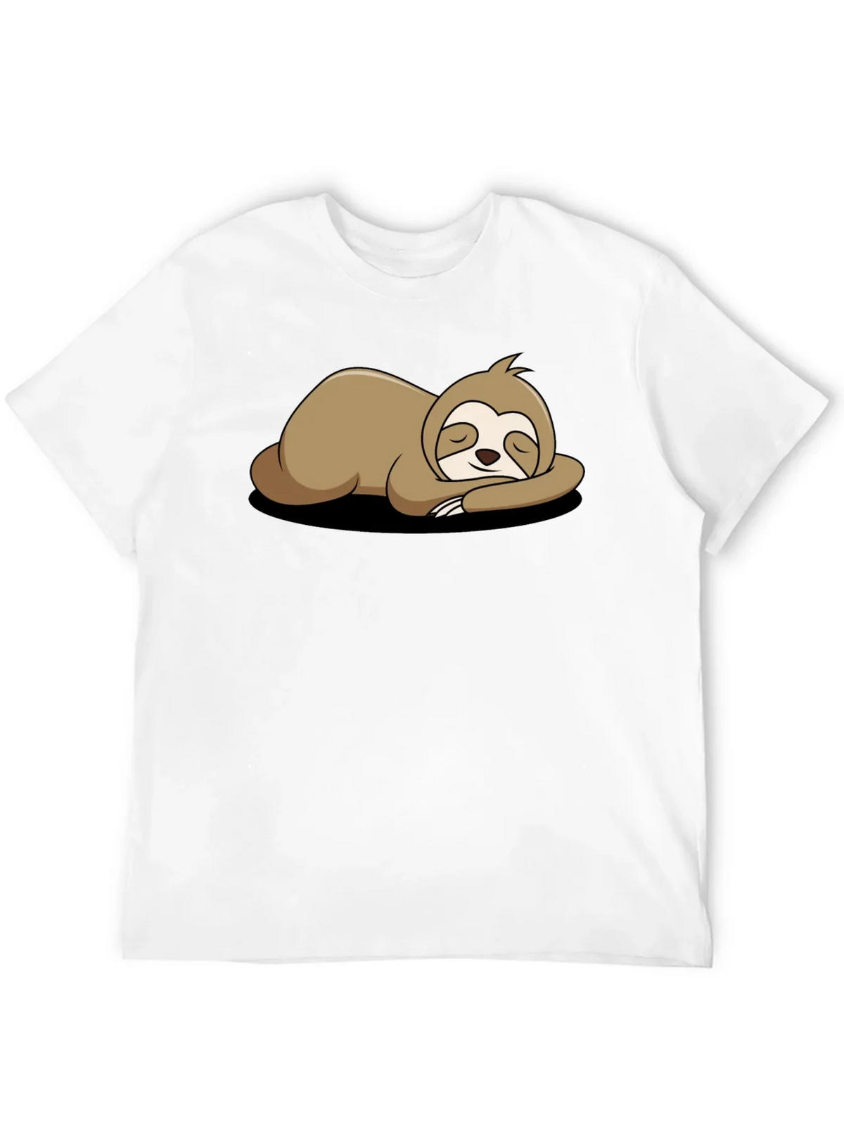 Relaxed Sloth Graphic Tee - Black Comfort