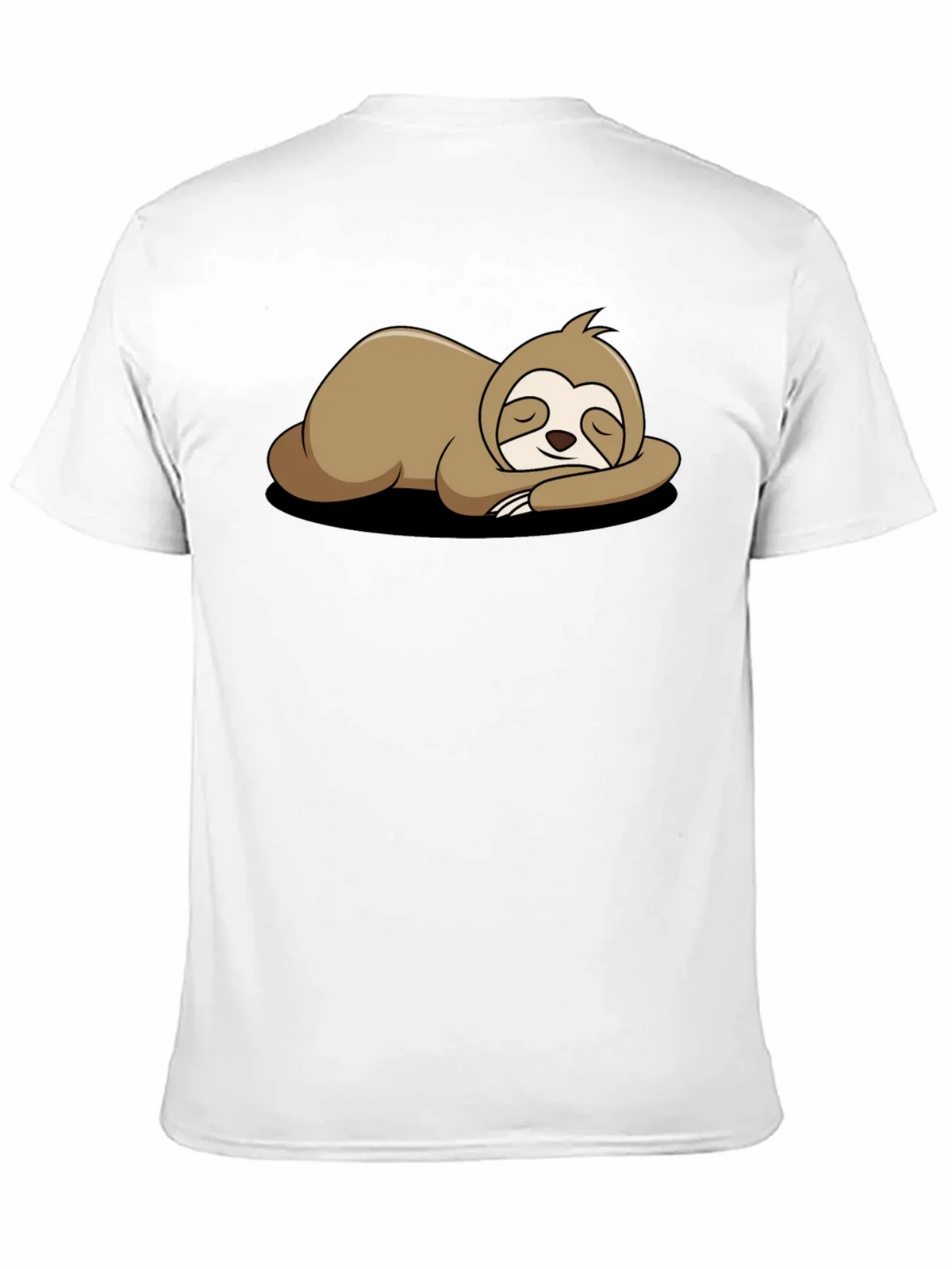 Relaxed Sloth Graphic Tee - Black Comfort