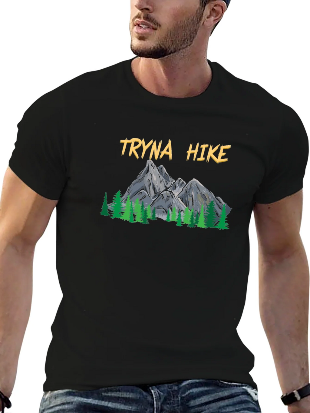 Tryna Hike Graphic T-Shirt - Outdoor Adventure Tee