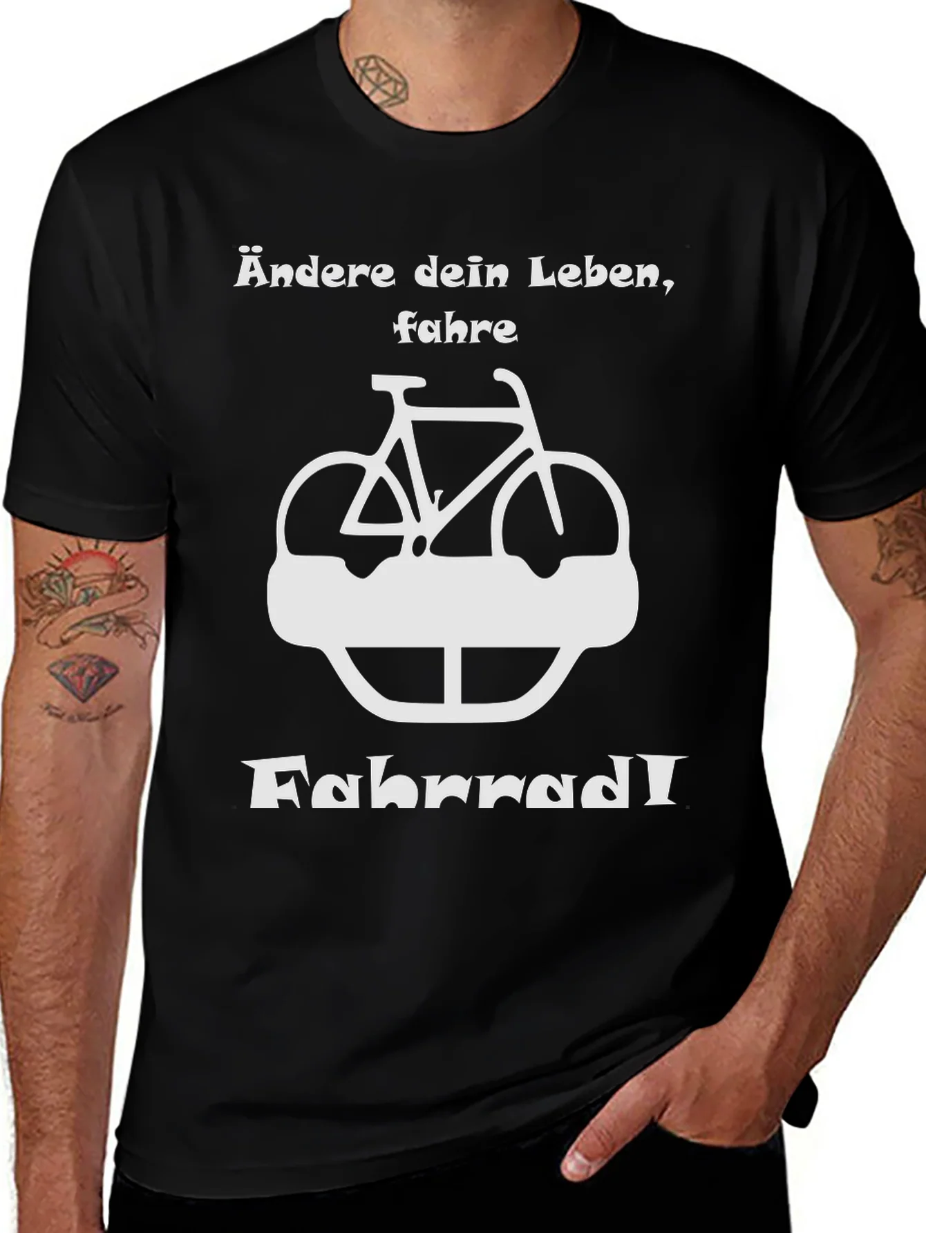 Ändere dein Leben Fahrrad T-Shirt