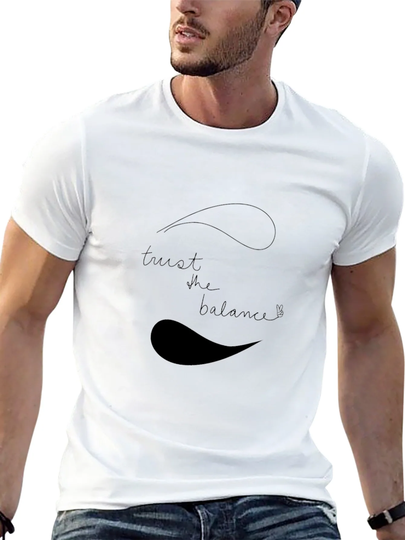 Trust the Balance Black Graphic Tee