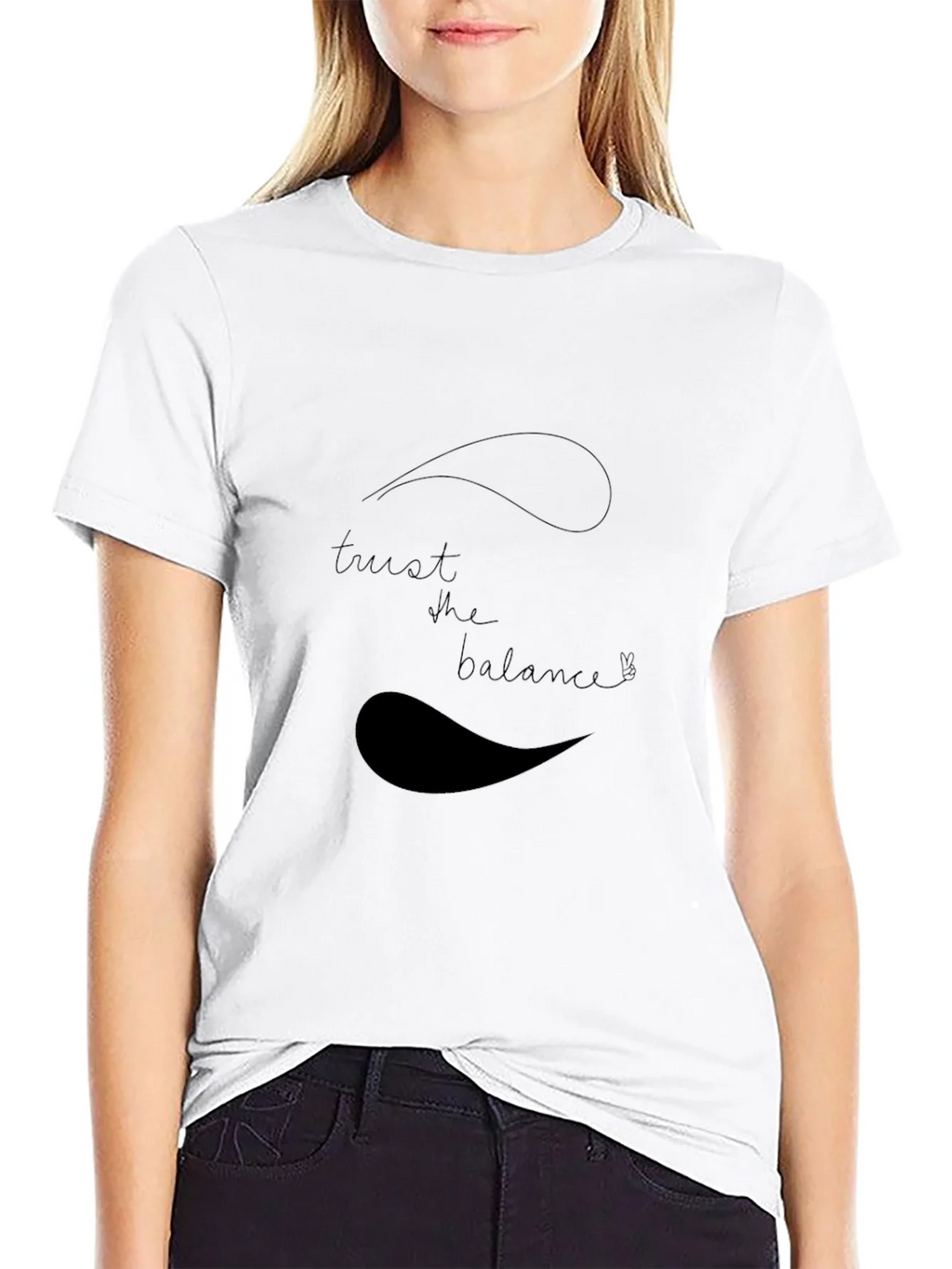 Trust the Balance Black Graphic Tee