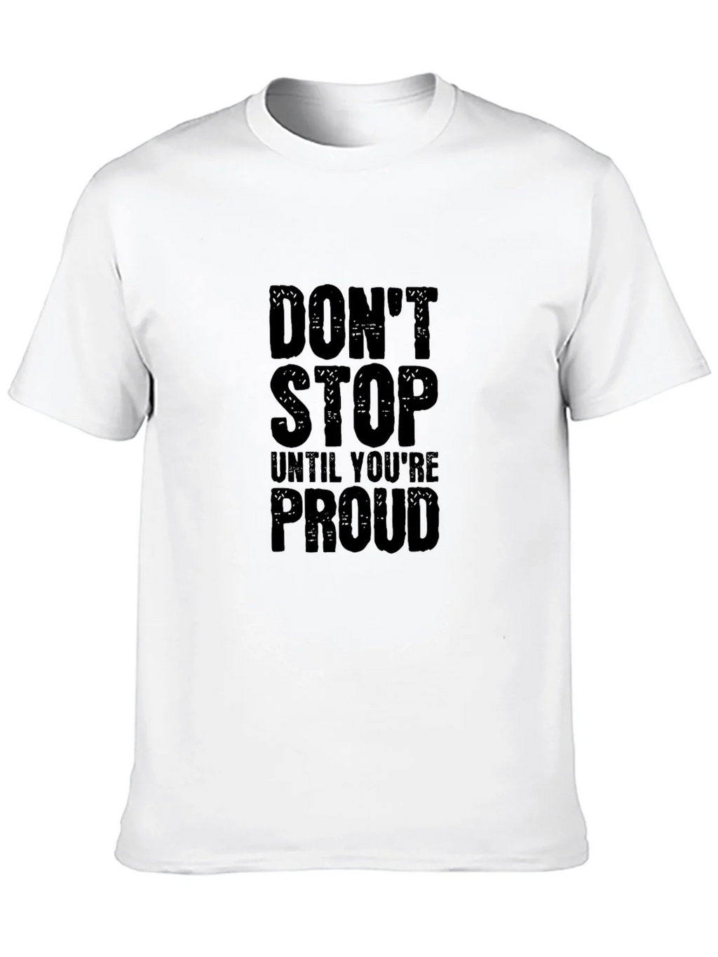 Motivational Dont Stop Graphic Tee - Black Cotton