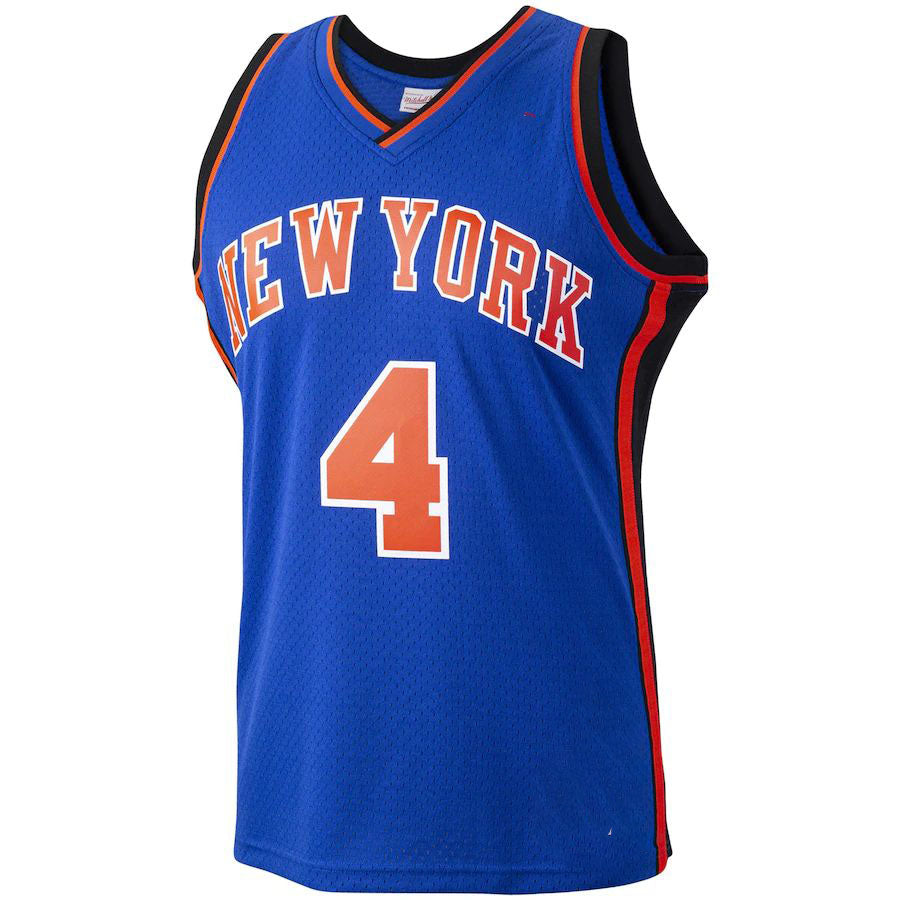 NY.Knicks #4 Nate Robinson 2005-06 Hardwood Classics Swingman Player Jersey Blue Stitched American Basketball Jersey