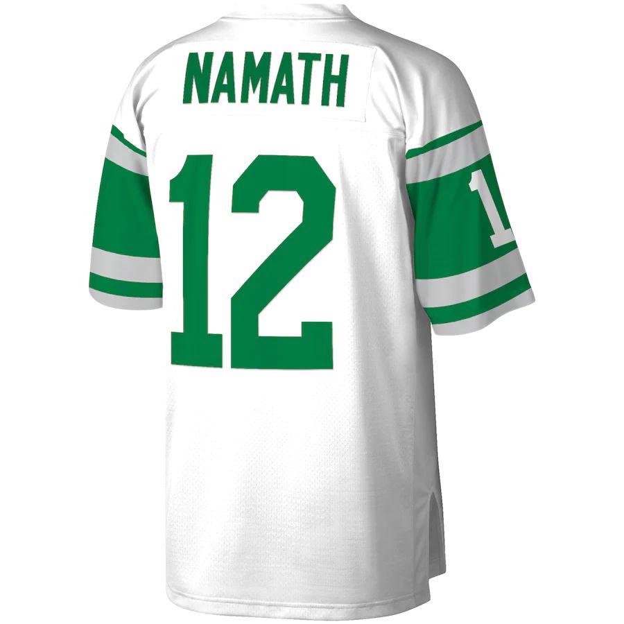 NY.Jets #12 Joe Namath White Retired Player Legacy Replica Jersey Stitched American Football Jerseys