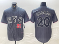 New York Mets #20 Pete Alonso Number Grey 2024 City Connect Cool Base Stitched Baseball Jerseys