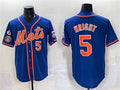 New York Mets #5 David Wright Blue With Patch Cool Base Stitched Baseball Jersey