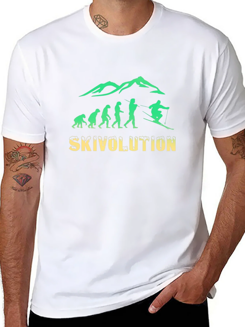 Skivolution T-Shirt: Evolution of Skiing