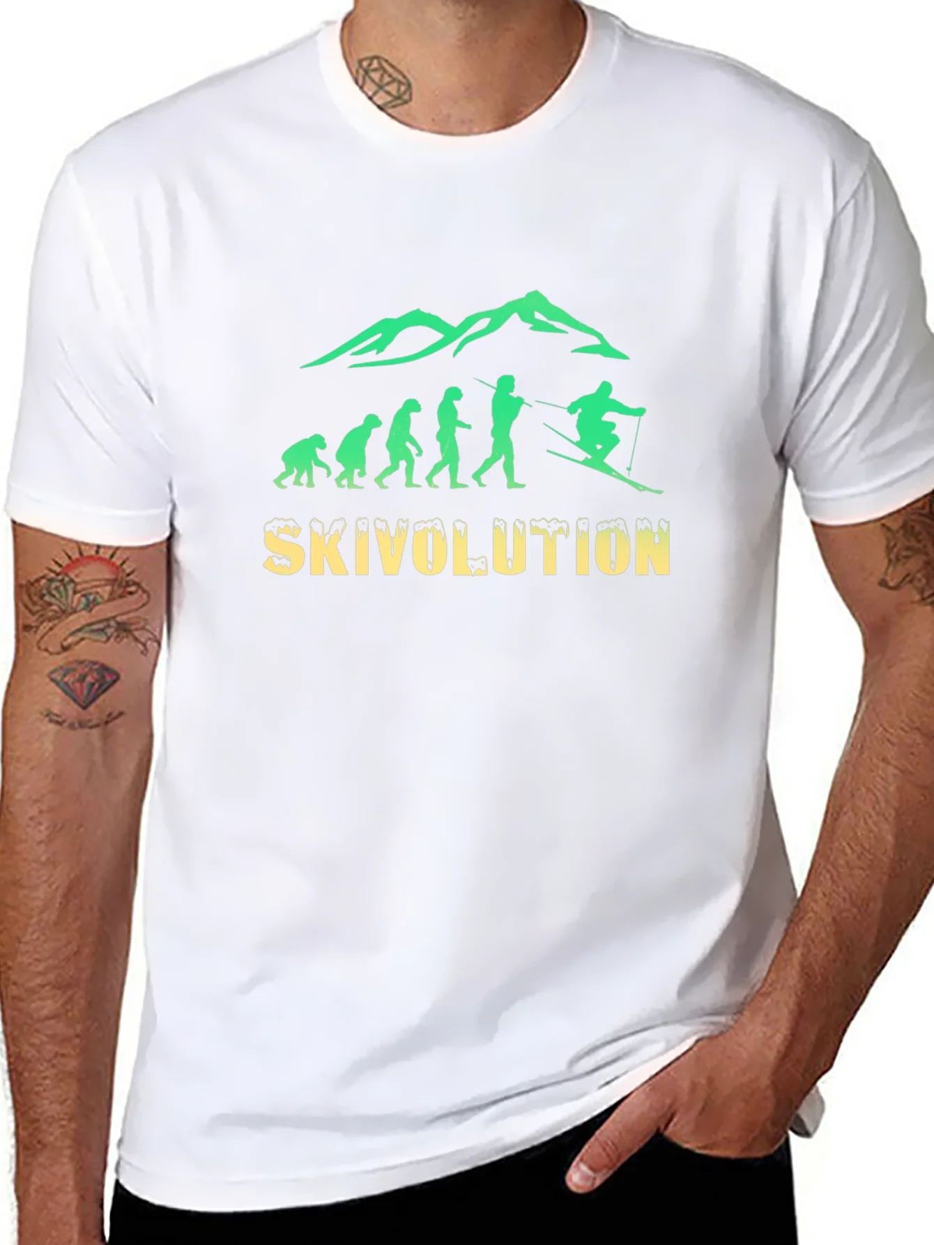Skivolution T-Shirt: Evolution of Skiing